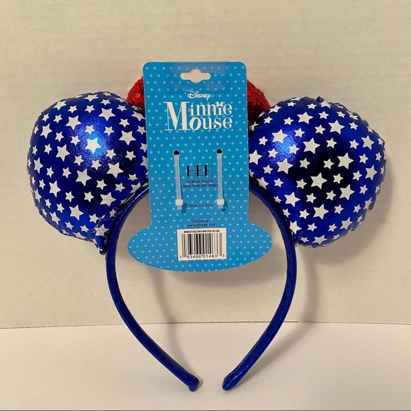 Disney Minnie Mouse Ears Americana Headband - Picture 6 of 11